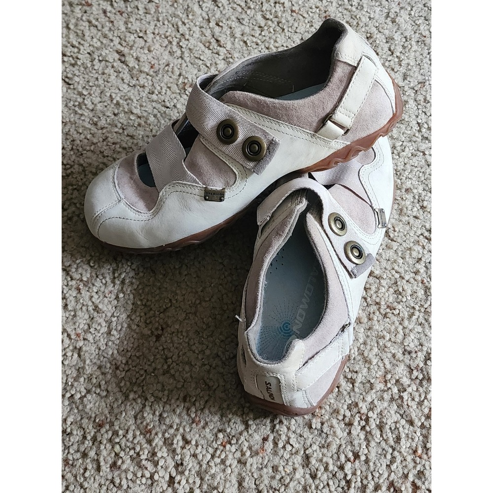 Salomon Womens 7.5 Mary Jane Shoes Contagrip Leather Suede Gorpcore Y2K